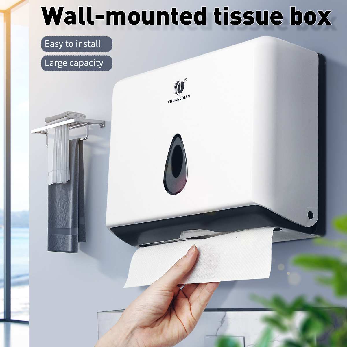 ShopTillDrop | Wall Mounted Hand Paper Tissue Dispenser - 0